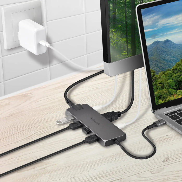 Bonelk Long - Life USB - C To 8 - In - 1 Multiport Hub (Space Grey) - Macfixit Australia