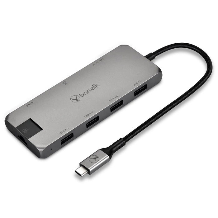 Bonelk Long - Life USB - C To 8 - In - 1 Multiport Hub (Space Grey) - Macfixit Australia