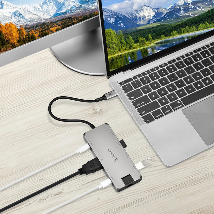 Bonelk Long - Life USB - C To 8 - In - 1 Multiport Hub (Space Grey) - Macfixit Australia
