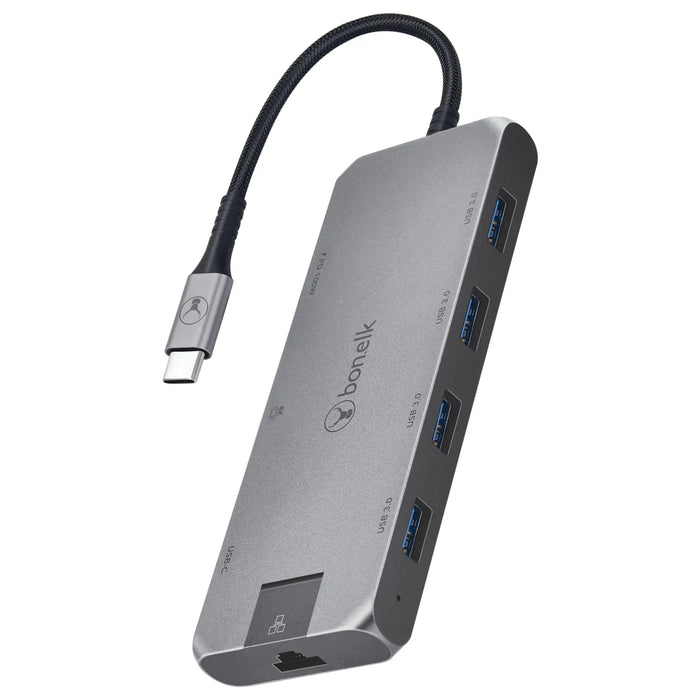 Bonelk Long - Life USB - C To 8 - In - 1 Multiport Hub (Space Grey) - Macfixit Australia