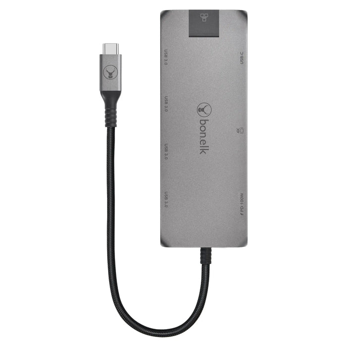 Bonelk Long - Life USB - C To 8 - In - 1 Multiport Hub (Space Grey) - Macfixit Australia