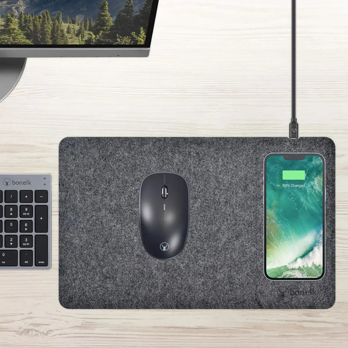 Bonelk Mouse Mat Qi Pro (Grey) - Macfixit Australia