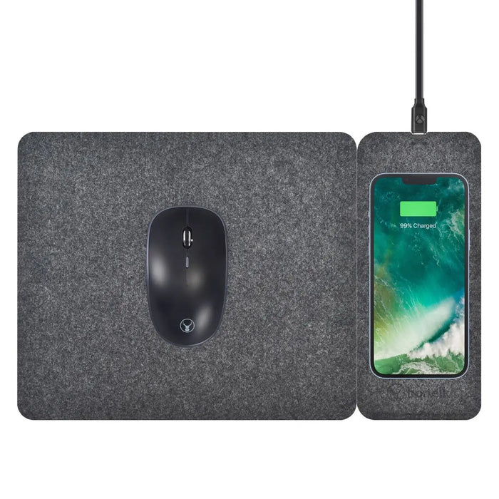 Bonelk Mouse Mat Qi Split (Grey) - Macfixit Australia