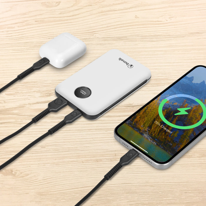 Bonelk Power Bank Mini 10,000mAh, PD20W / QC 22.5W (White) - Macfixit Australia