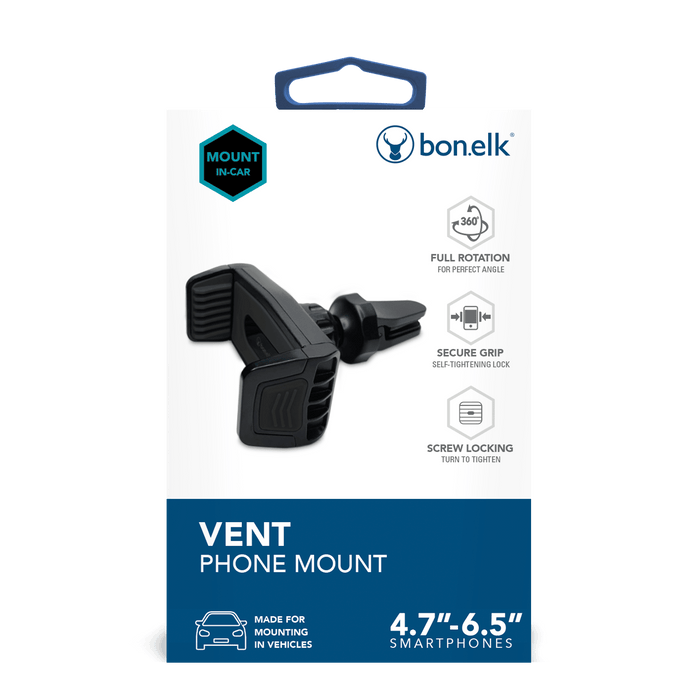 Bonelk Smartphone Holder, Vent Mount (Black) - Macfixit Australia