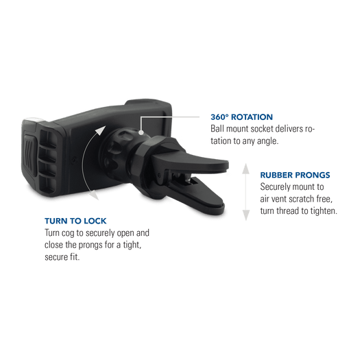 Bonelk Smartphone Holder, Vent Mount (Black) - Macfixit Australia