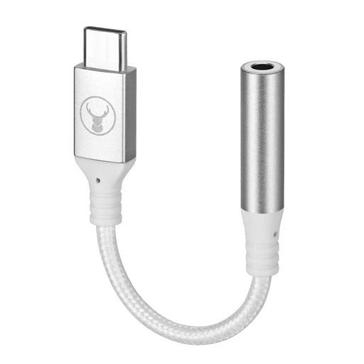 Bonelk USB - C to 3.5mm Long - Life Adapter (White) - Macfixit Australia