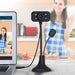 Bonelk USB Desktop Webcam, Flexible Neck, 1080p (Black) - Macfixit Australia