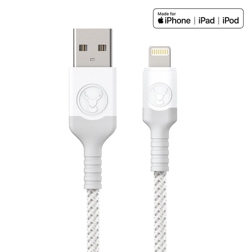 Bonelk USB To Lightning Cable Longlife Series 2 M (White/Grey) - Macfixit Australia
