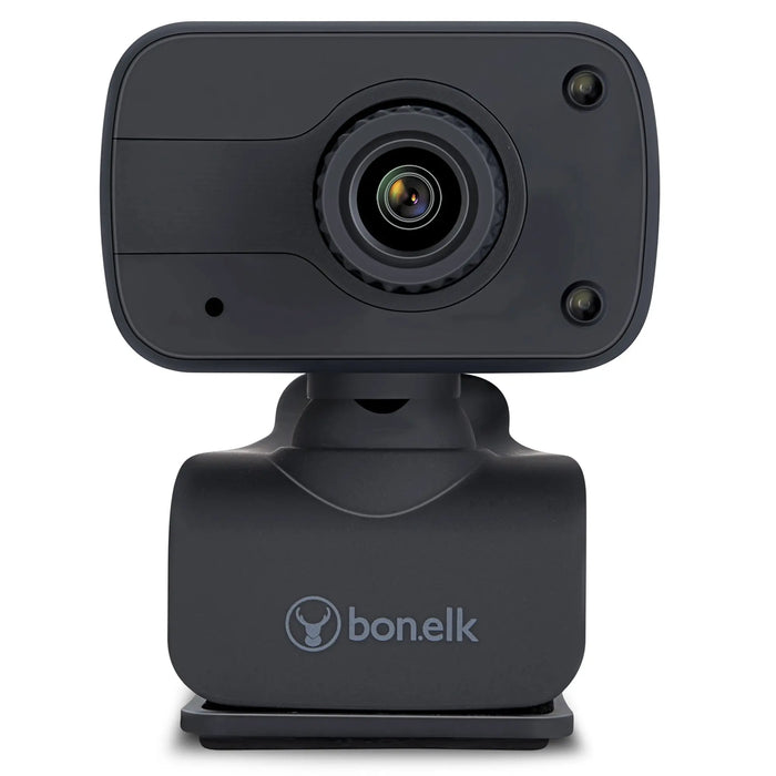 Bonelk USB Webcam, Clip On, 1080p (Black) - Macfixit Australia