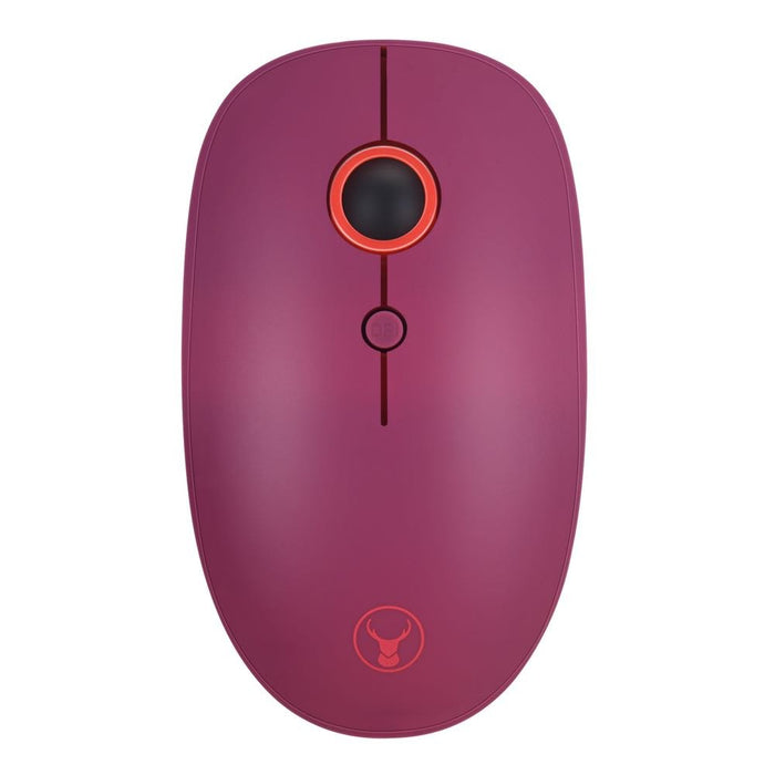 Bonelk Wireless Round Scroll 4D Mouse, 800 - 1600 DPI, M - 257 (Red) - Macfixit Australia
