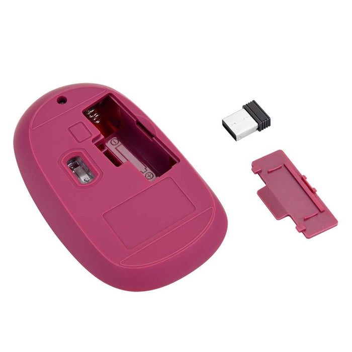 Bonelk Wireless Round Scroll 4D Mouse, 800 - 1600 DPI, M - 257 (Red) - Macfixit Australia