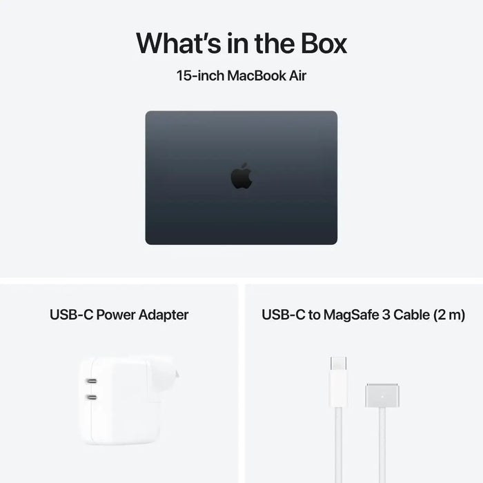 Brand New Open Box – MacBook Air (15 - inch, M5) - 10C CPU, 10C GPU, 16GB, 512GB SSD Storage - Midnight | Apple Warnty: 02/04/2029 - Macfixit Australia