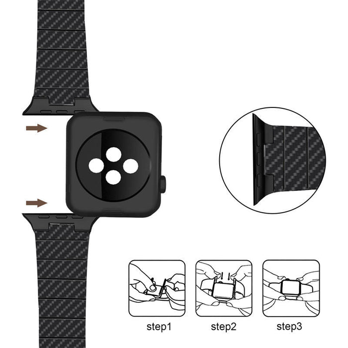 Carbon Fibre Band for Apple Watch - Dark Green - Macfixit Australia