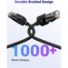 Cat 6 Ethernet Cable, 1000Mbps - Black, Braided - Macfixit Australia