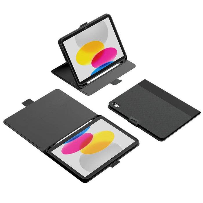 Cygnett TekView Apple iPad (10.9") 11th Gen (A16) /iPad 10th Gen Case - Grey/Black,Pencil Holder,Multiple Viewing Angles - Macfixit Australia