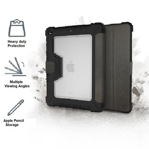 Cygnett WorkMate Evolution Apple iPad (10.2") (9th/8th/7th Gen) Protective Case - Black/Charcoal, 360° Protection - Macfixit Australia