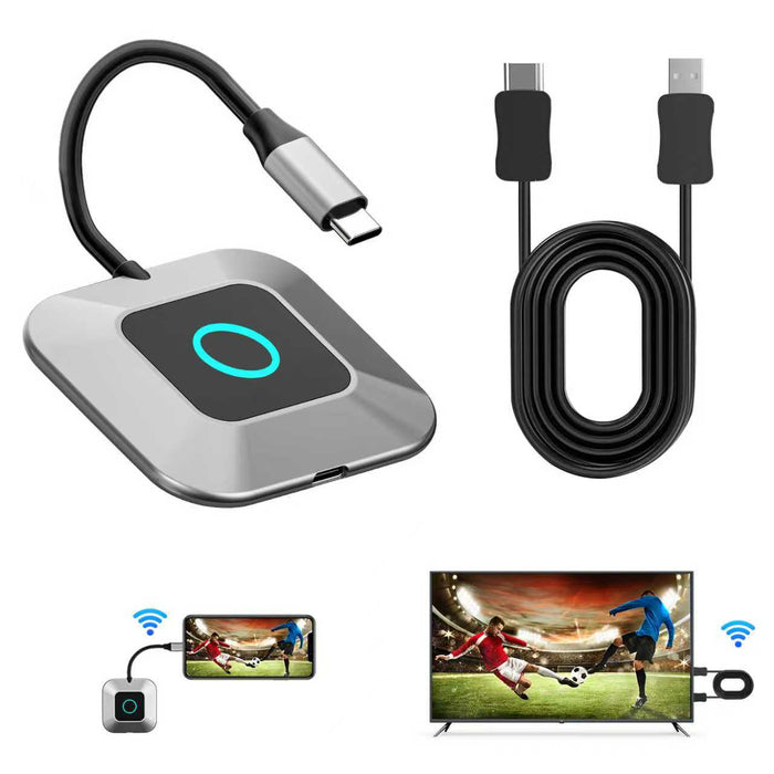 Portable USB-C Wireless HDMI Transmitter with 100W PD