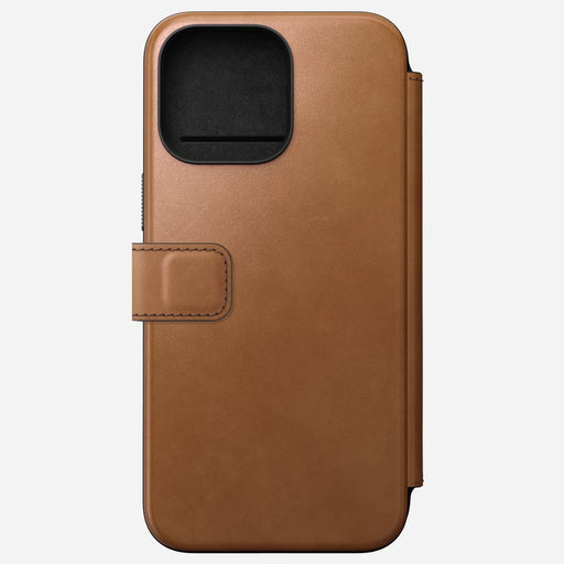 Nomad - Modern Leather Folio Case - iPhone 15 Pro Max - English Tan