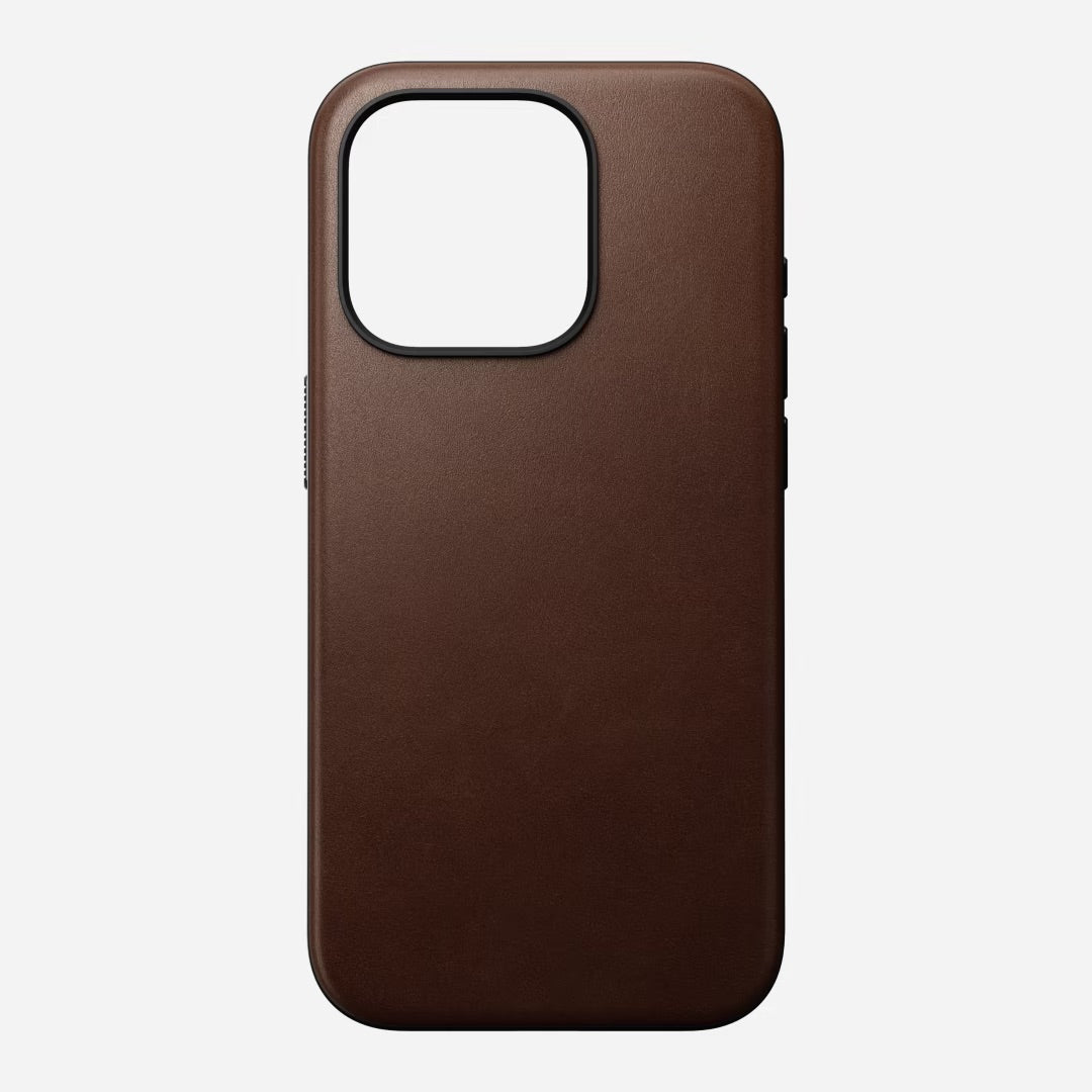 Nomad - Modern Leather Case - iPhone 15 Pro - Brown