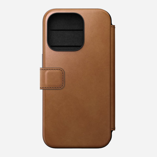 Nomad - Modern Leather Folio Case - iPhone 15 Pro - English Tan