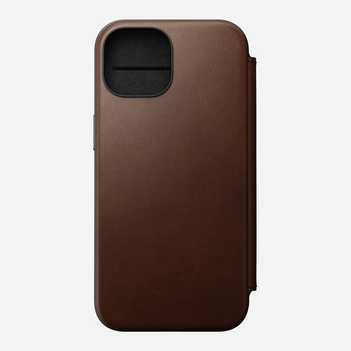 Nomad - Modern Leather Folio - iPhone 15 - Brown