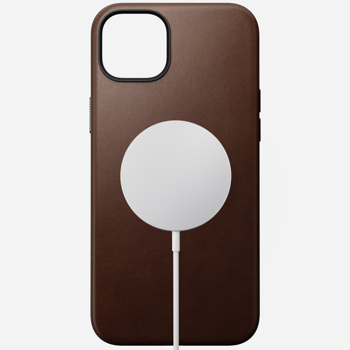 Nomad - Modern Leather Case - iPhone 15 Plus - Brown