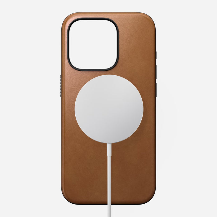 Nomad - Modern Leather Case - iPhone 15 Pro - English Tan