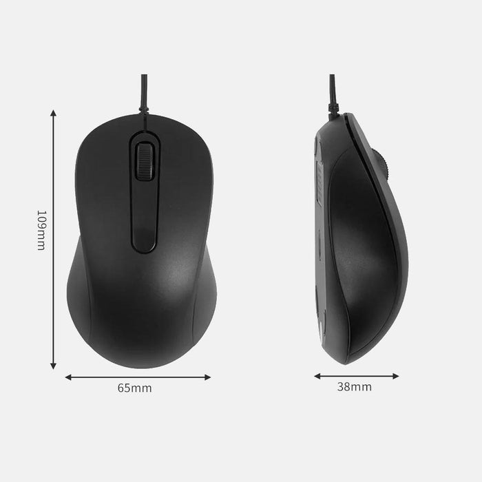 Ergonomic Silent Type C Wired Mouse - Macfixit Australia