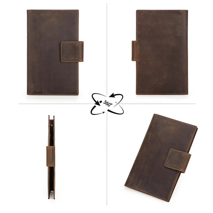 Family Passport Holder Wallet with AirTag Slot – Brown - Macfixit Australia