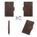 Family Passport Holder Wallet with AirTag Slot – Brown - Macfixit Australia