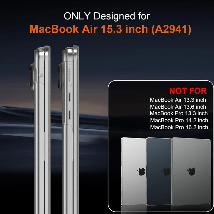 Hard Shell Case for MacBook Air 15" M2/M3 (A2941/A3114) - Ice Frost - Macfixit Australia