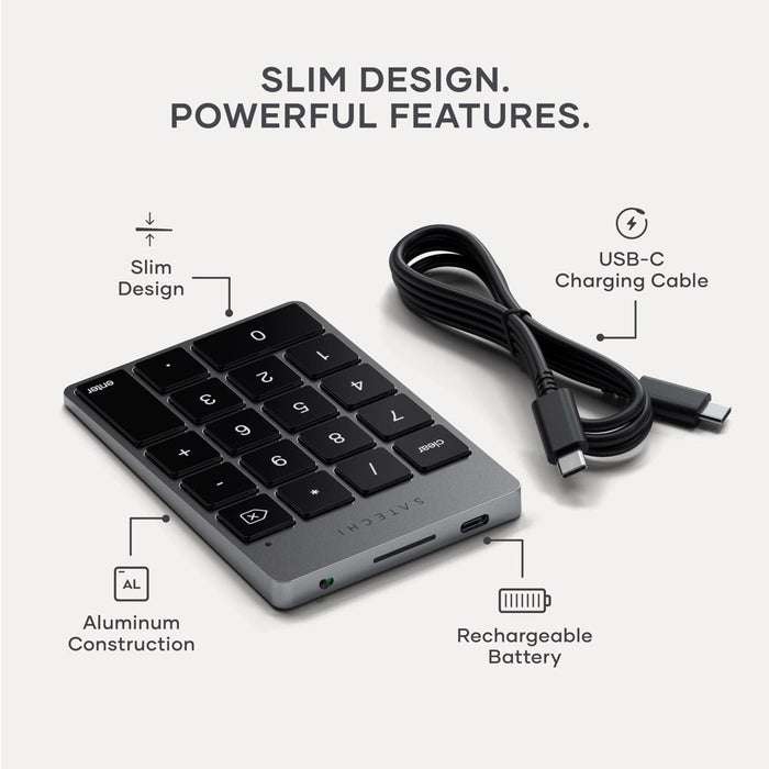 Satechi Slim Wireless Keypad (Space Gray) Satechi
