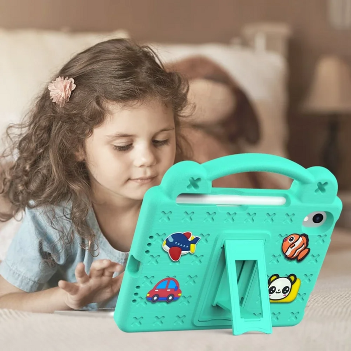 Rugged Kids EVA Case with Handle, Stand & Doll Charms – for iPad 7/8/9, Pro 10.5" & Air 3