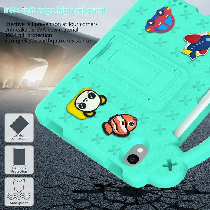 Rugged Kids EVA Case with Handle, Stand & Doll Charms – for iPad 7/8/9, Pro 10.5" & Air 3