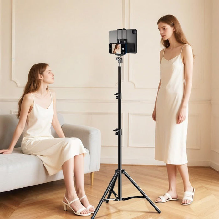 Universal Tablet Floor Stand Tripod – Height Adjustable Holder up to 2.1m for 4–13" iPads, iPhones, and Tablets Macfixit Australia