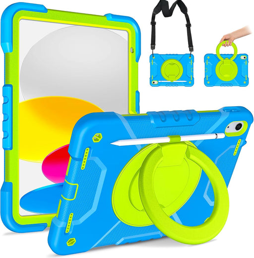 iPad 10th Generation Shockproof Rugged Protective Kids Case With 360° Rotating Stand for 10.9 Inch - Macfixit Australia