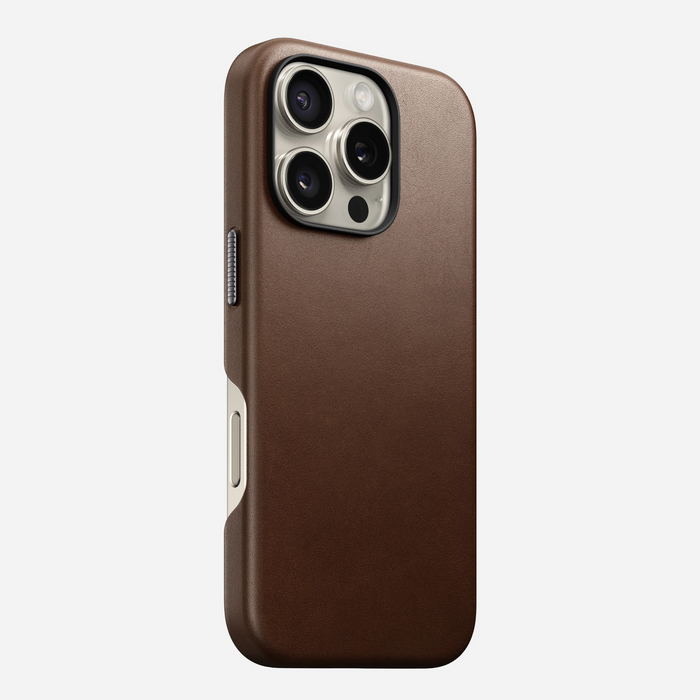NOMAD Traditional Leather Case – iPhone 16 Pro – Brown (Horween Leather)