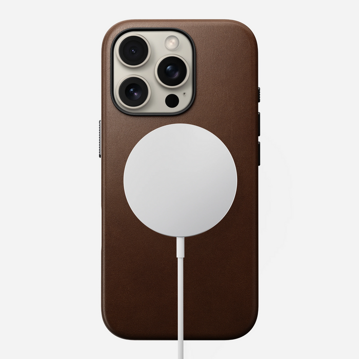 NOMAD Traditional Leather Case – iPhone 16 Pro – Brown (Horween Leather)