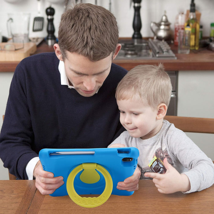 Kids Case for iPad Air 10.9" 6th Gen 2024/5th Gen 2022/4th Gen 2020/iPad Pro 11 2020/2018, Shockproof Rotate Handle Fold Stand Lightweight Kids Friendly Case - Macfixit Australia