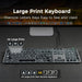 Large Print USB & USB - C Wired Keyboard - Black - Macfixit Australia