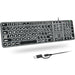 Large Print USB & USB - C Wired Keyboard - Black - Macfixit Australia