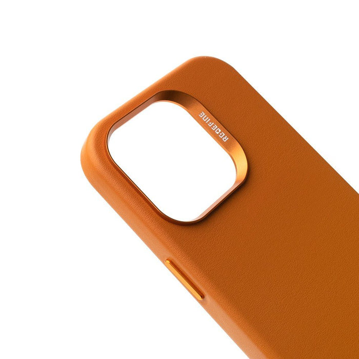 Leather Case with Magsafe for iPhone 15 - Golden Brown - Macfixit Australia