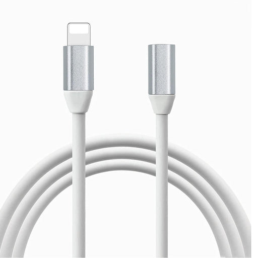 Lightning Extension Cable - 8 Pin Extender Dock Cable for all iPhone models - White - Video Audio Data and Charging - 90 cm - Macfixit Australia
