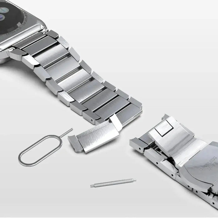 Luxury Stainless Steel Metal Band For Apple Watch - Silver - Macfixit Australia