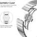 Luxury Stainless Steel Metal Band For Apple Watch - Silver - Macfixit Australia