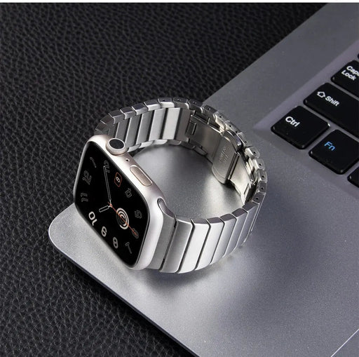 Luxury Stainless Steel Metal Band For Apple Watch - Silver - Macfixit Australia