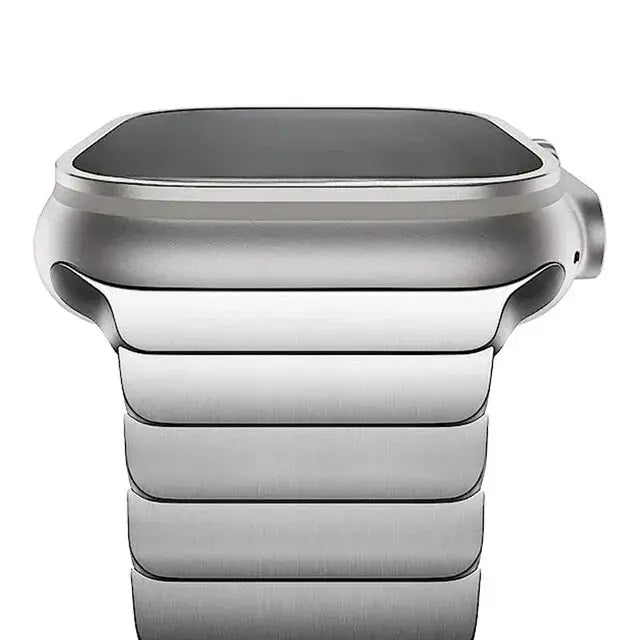 Luxury Stainless Steel Metal Band For Apple Watch - Silver - Macfixit Australia
