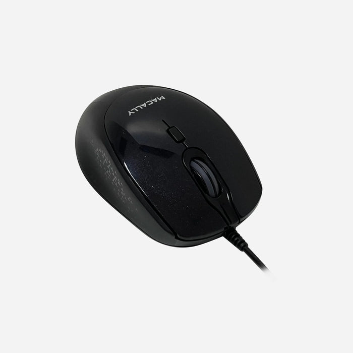 Macally Ergo USB C Mouse For Mac / PC with Silent Click (Black) - Macfixit Australia