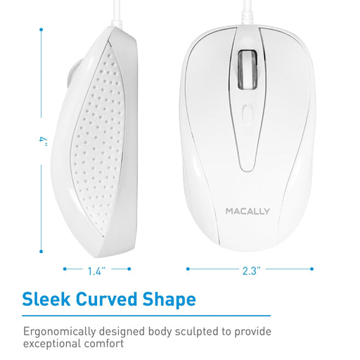 Macally TURBO Wired USB Mouse for Mac and PC - Macfixit Australia